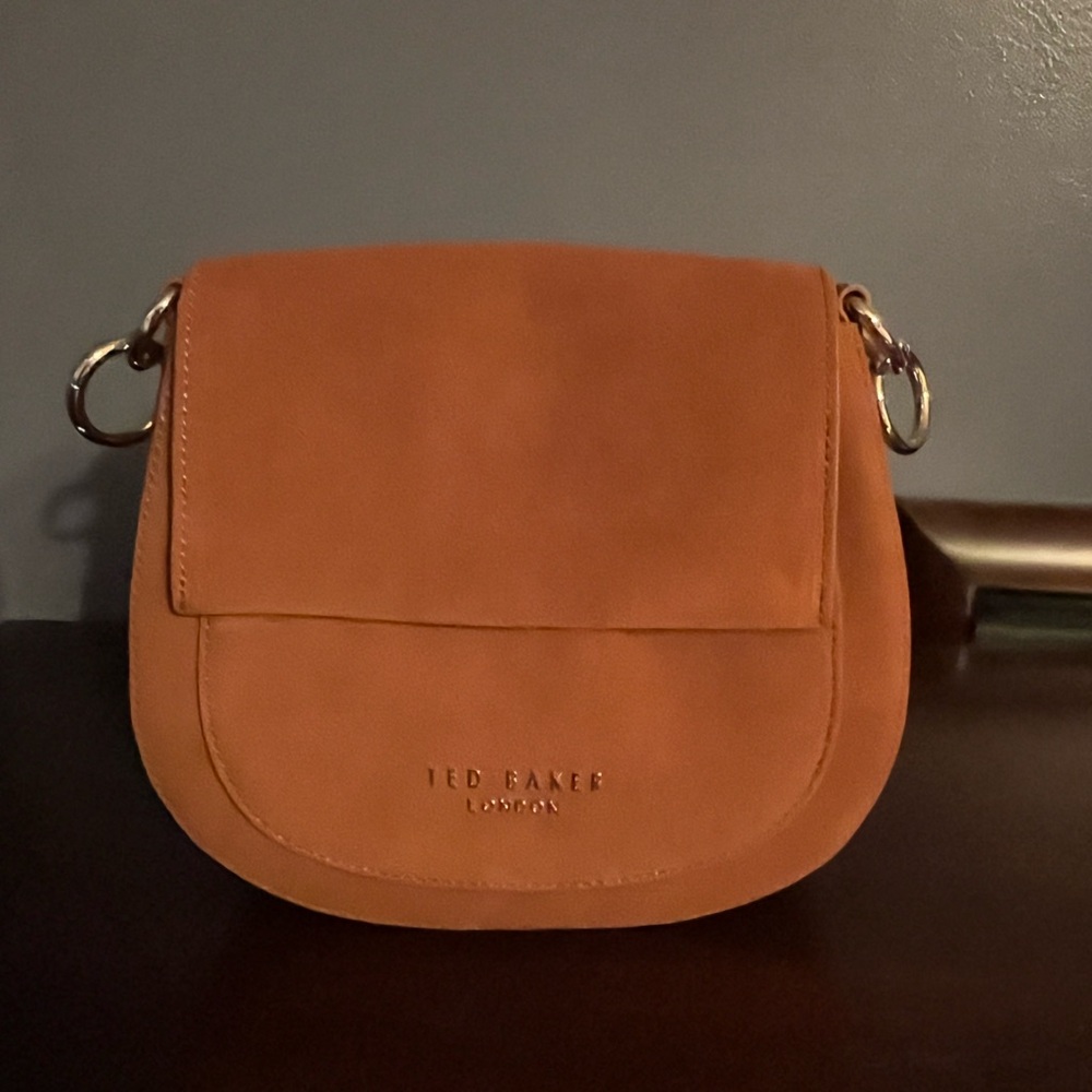 Ted Baker Darcell Tan Suede Satchel NWOT